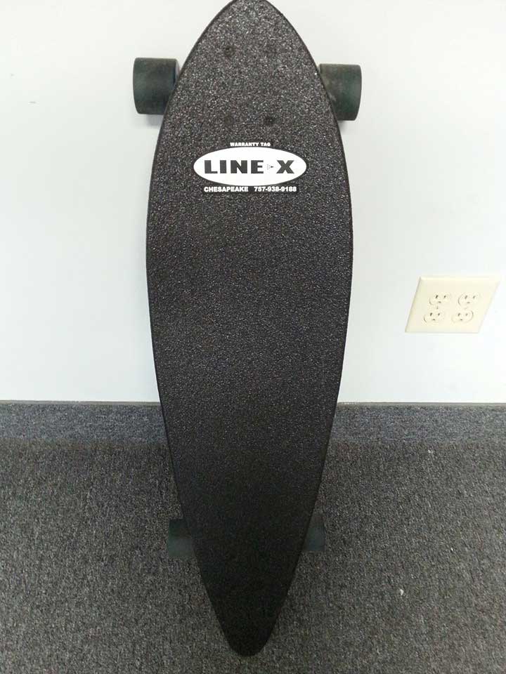 Скейтборд с покрытием Line-X