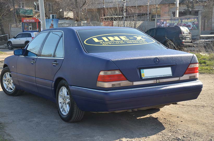 Обновленная класика - Mercedes-Benz W140 в защитном покрытие Line-X
