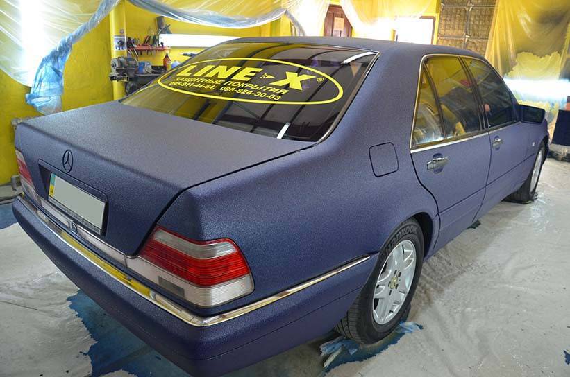 Обновленная класика - Mercedes-Benz W140 в защитном покрытие Line-X