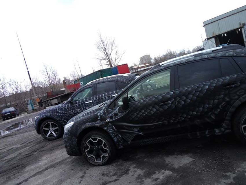 Аэрография поверх защитного покрытия Line-X