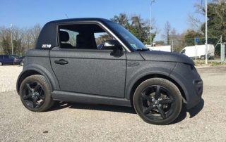 Пример работы по полной окраске кузова и других навесных элементов малолитражного автомобиля защитным полимерным покрытием Line-X.