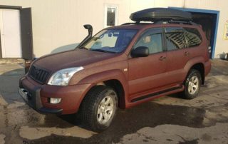 Line-X защита кузова внедорожника Toyota Prado