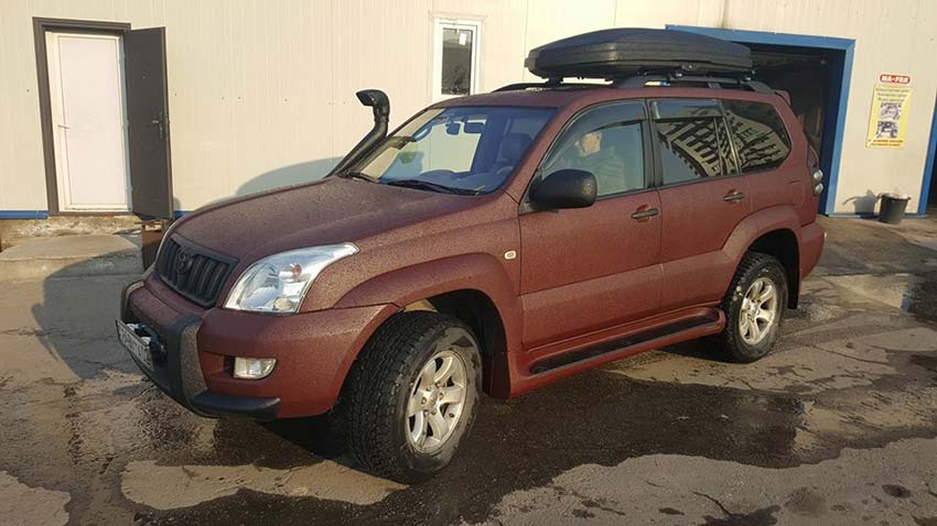 Line-X защита кузова внедорожника Toyota Prado