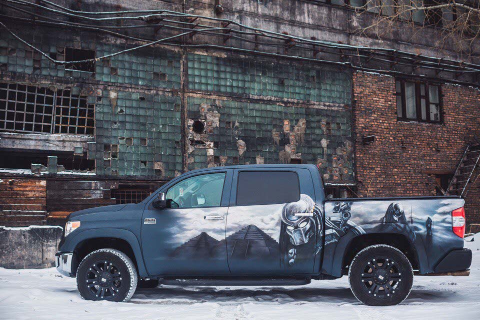 Защита кузова автомобиля полимерным покрытием Line-X, аэрография