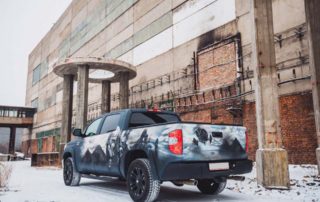 Полимерная защита Line-X кузова автомобиля, аэрография