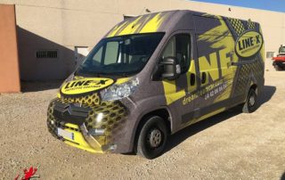 Защита кузова автомобиля полимерным покрытием Line-X, рекламная и художественная аэрография