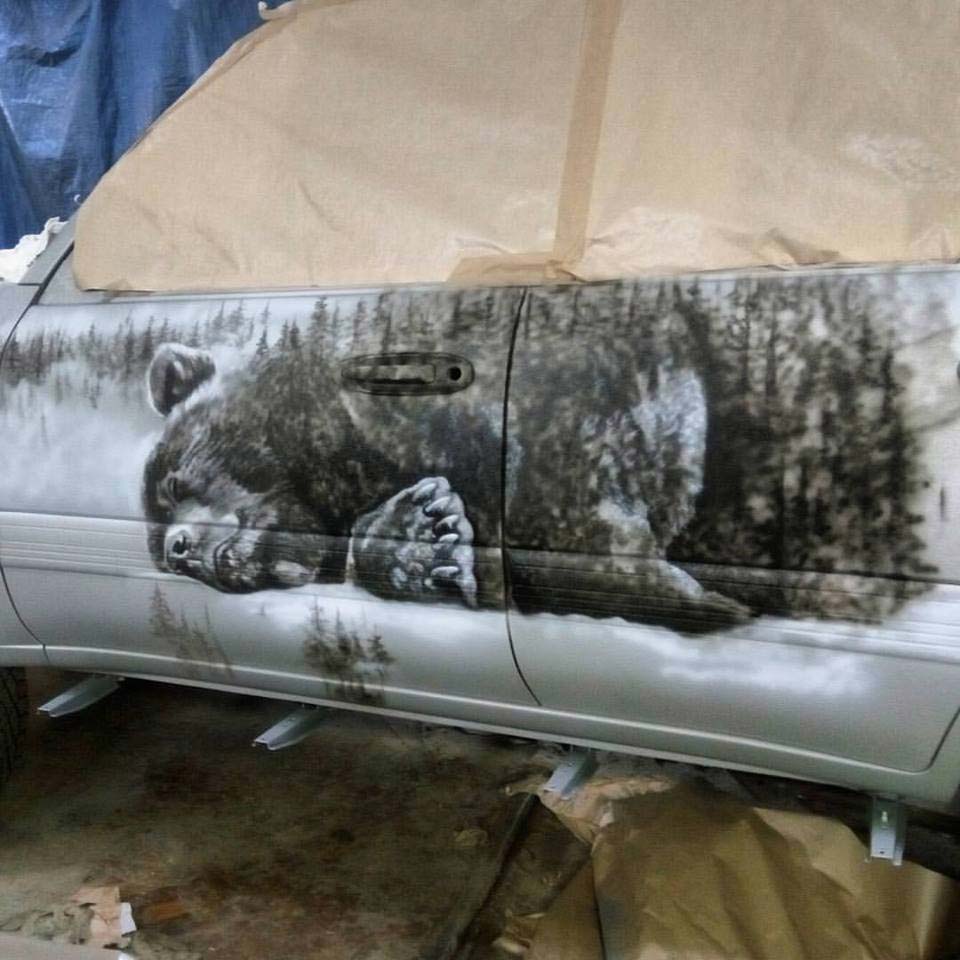 Тюниг автомобиля, защитка кузова - Line-X, аэрография