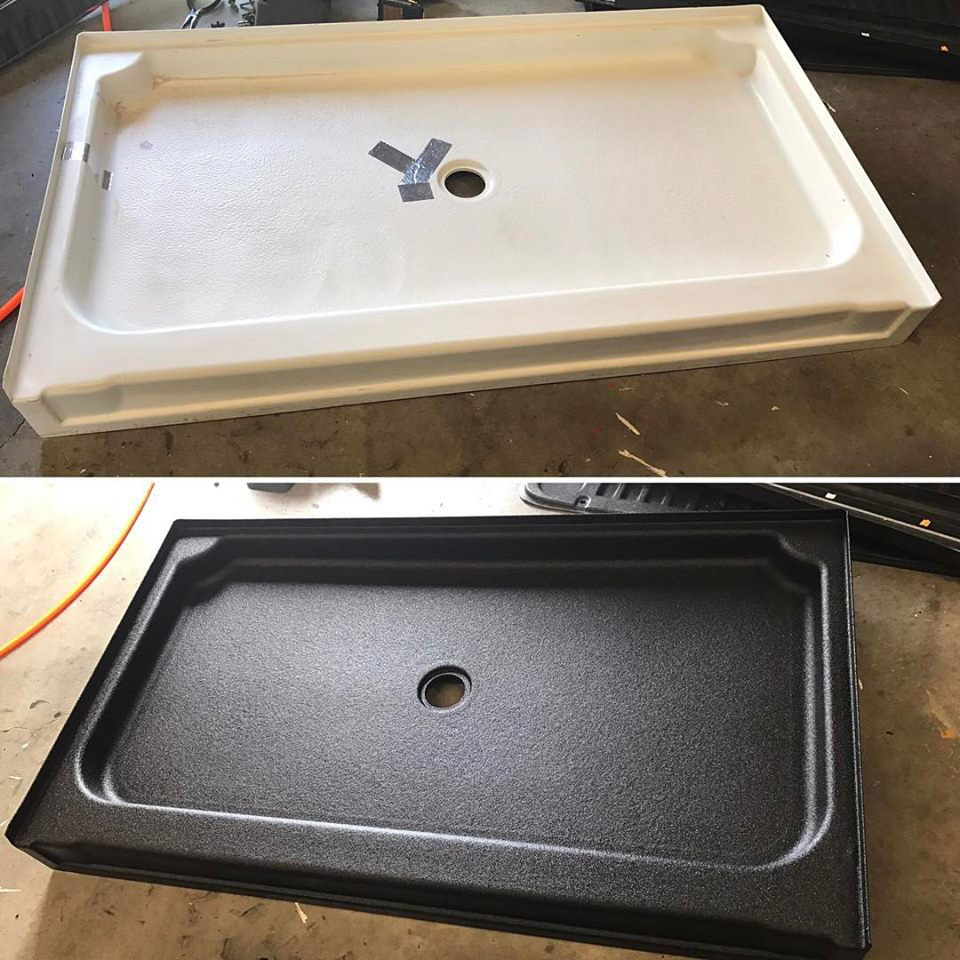 Защита и гидроизоляция душевых кабинок, бассейнов, фонтанов полимерным покрытием Line-X