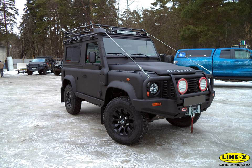 Защита кузова внедорожников полимерным покрытием Line-X