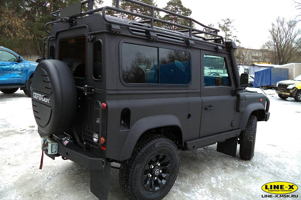 Защита кузова внедорожников полимерным покрытием Line-X