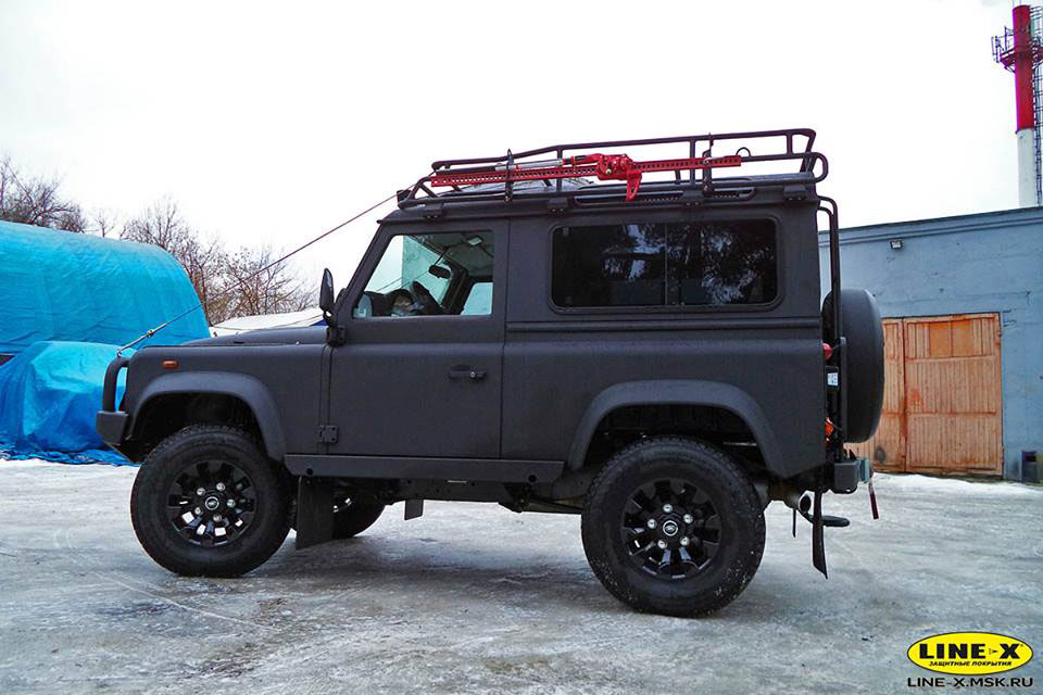 Защита кузова внедорожников полимерным покрытием Line-X