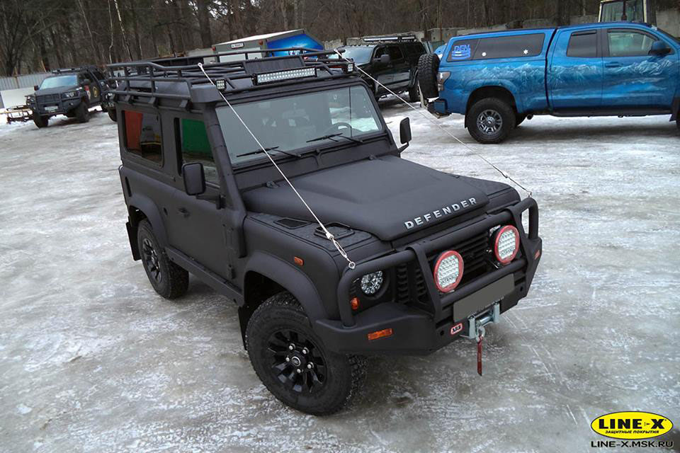 Защита кузова внедорожников полимерным покрытием Line-X