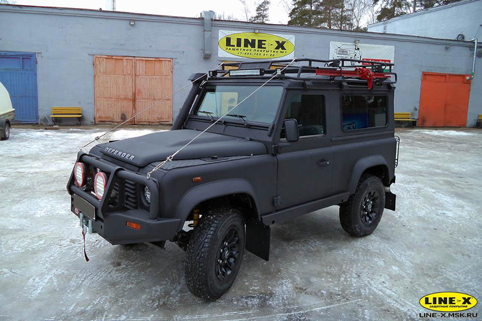 Защита кузова внедорожников полимерным покрытием Line-X