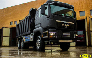 Защита самосвала MAN полимерным покрытием Line-x