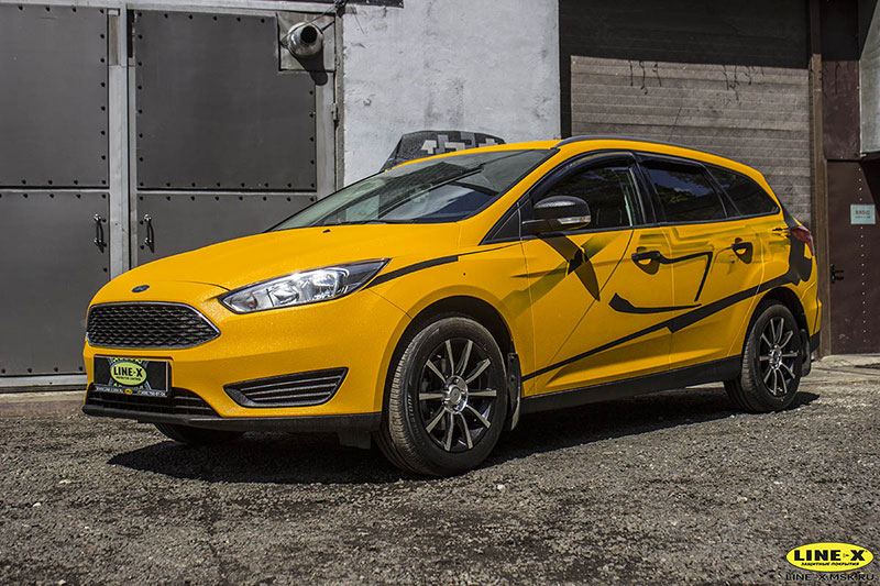 Защита кузова автомобилей от механических повреждений и коррозии полимерным покрытием Line-X, аэрография