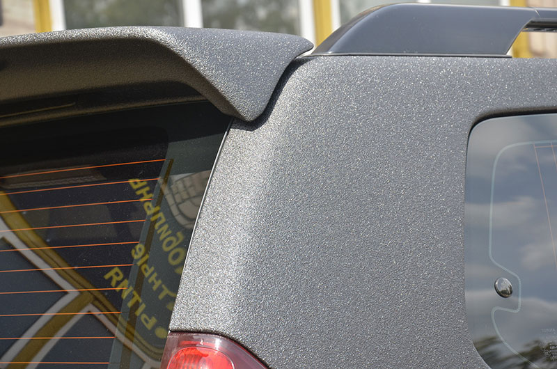 На фотографиях представлена наша последняя работа по стандартному пакету тюнинга внедорожника Prado 120, включающим в себя полную защиту кузов полимерным покрытием Line-X, окраску дисков, удаление хрома и чернение фар