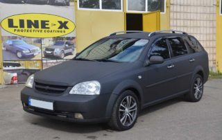Защита кузова универсала Chevrolet Lacetti от механических повреждений и коррозии полимерным покрытием Line-X в тюнинг-ателье «Гранд Протект». Украина. Киев.