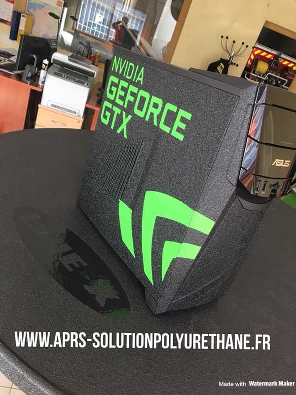 Защита системных боков персональных компьютеров полимерным покрытием Line-X.