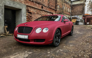 Защита купе Bentley Continental GT полимерным покрытием Line-X от сколов, царапин и ржавчины