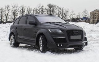Защита кузова Audi Q7 полимерным покрытием Line-X от механических повреждений и коррозии