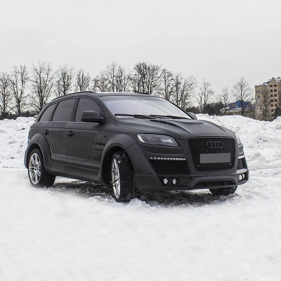 Защита кузова Audi Q7 полимерным покрытием Line-X от механических повреждений и коррозии