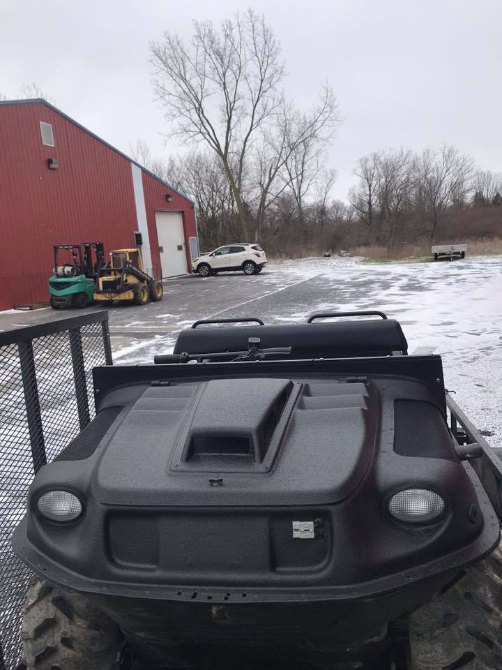 Защита вездехода-амфибии полимерным покрытием Line-X от ударов и царапин, гидроизоляция