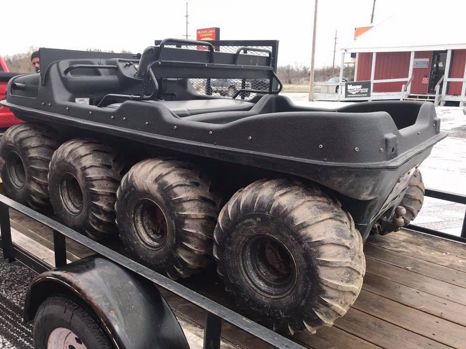 Защита вездехода-амфибии полимерным покрытием Line-X от ударов и царапин, гидроизоляция