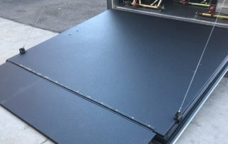 Защита пандуса, рампы фургона для перевозки мотоциклов полимерным покрытием Line-X от механических повреждений и коррозии