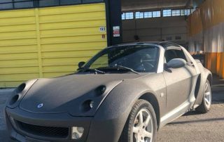 Защита кузова автомобиля Smart Roadster полимерным покрытием Line-X от механических повреждений и коррозии