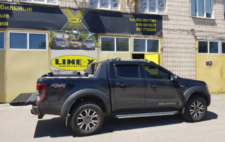 Защита багажника пикапа Ford Ranger полимерным покрытием Line-X от царапин и истирания