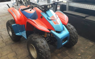 Защита квадроцикла полимерным покрытием Line-X от механических повреждений, аэрография