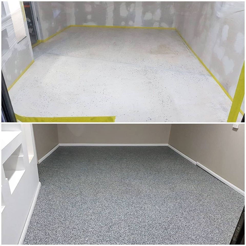 Защита полов гаража износостойким покрытием Line-X