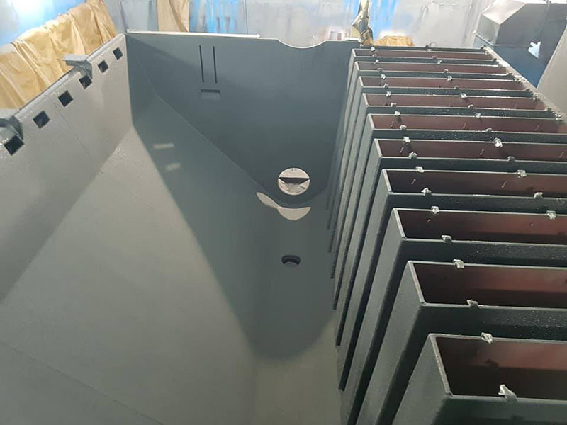 Защита оборудования для машиностроения, металлургии, обогатительных и коксохимических заводов полимерным покрытием Line-X