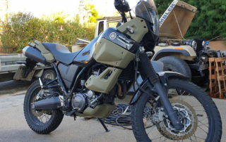 Защита обвеса мотоцикла Yamaha Tenere полимерным покрытием Line-X от ударов и царапин