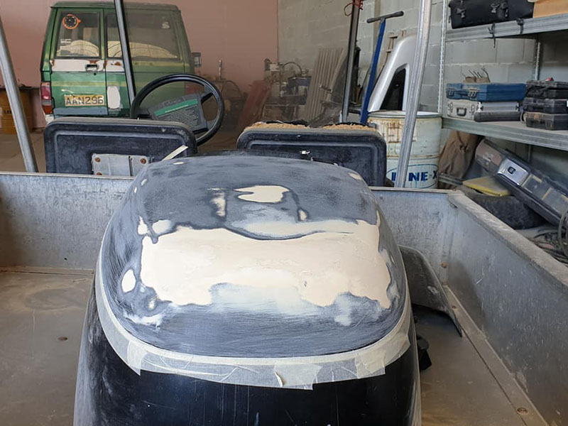 ремонт корпуса лодочного мотора с помощью покрытия Line-X