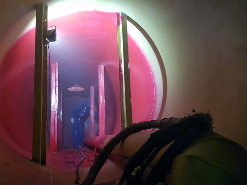 Защита цистерны для перевозки минеральных удобрений покрытием Line-X