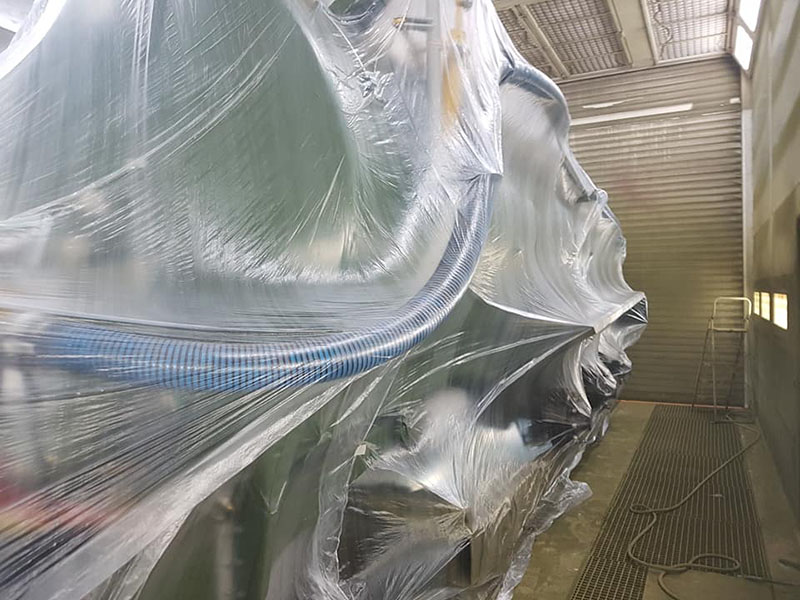 Защита цистерны для перевозки минеральных удобрений покрытием Line-X