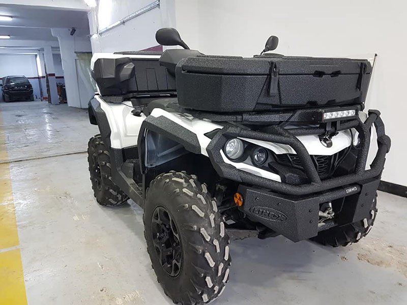 Защита кузова квадроцикла от механических повреждений полимерным покрытием Line-X