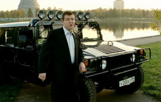 Тюнинг автомобиля Hummer H1 из фильма «Брат 2» с использованием защитного полимерного покрытия Line-X