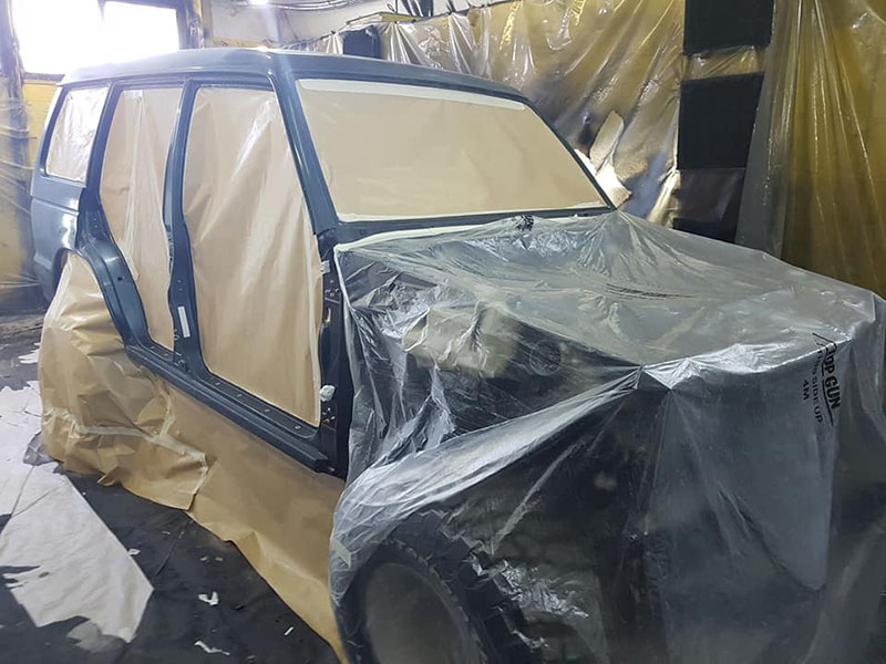 Восстановление кузова Mitsubishi Pajaro Wagon 2 с использованием защитного покрытия Line-X