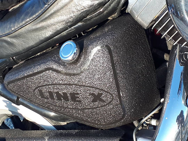 Чоппер в Line-X – защита мотоцикла полимерным покрытием от механических повреждений и коррозии