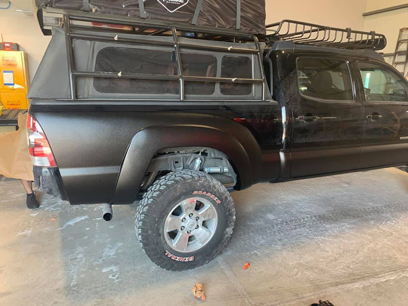 Как окрасить часть машины защитным покрытием Line-X без полной разборки