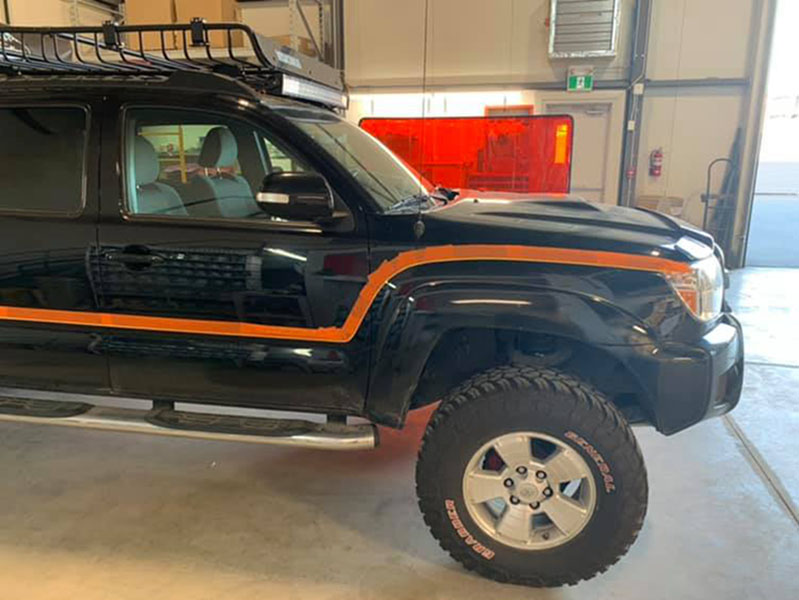 Как окрасить часть машины защитным покрытием Line-X без полной разборки