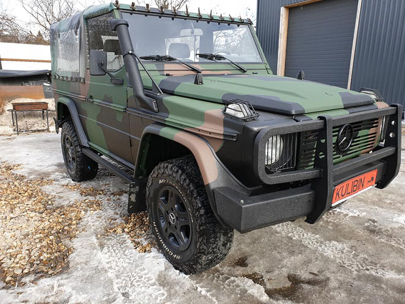 Полная защита кузова гелендвагена от механических повреждений и коррозии покрытием Line-X