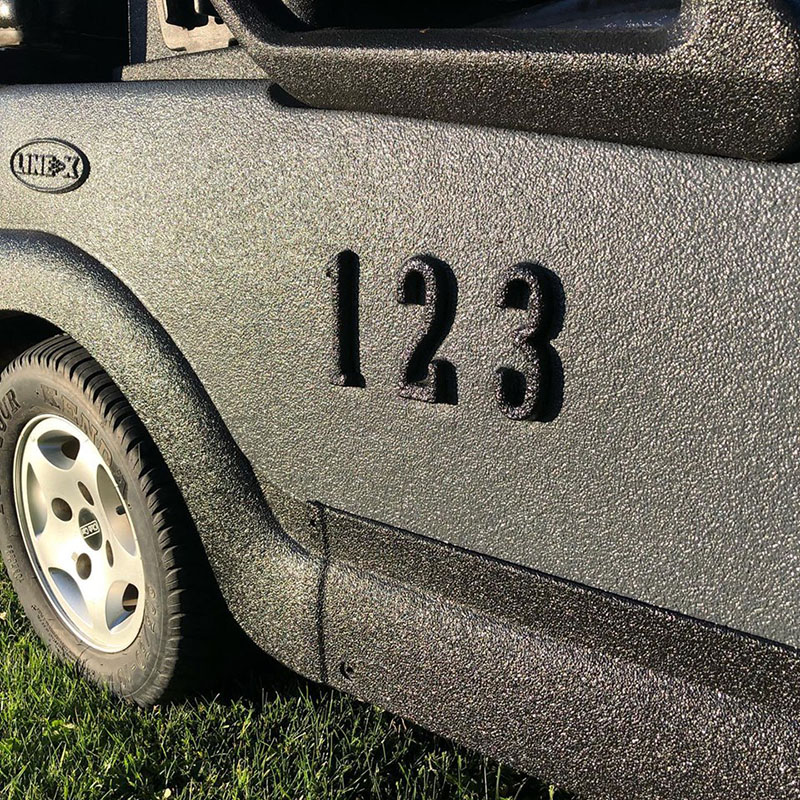 Защита гольфкаров полимерным покрытием Line-X от царапин и коррозии