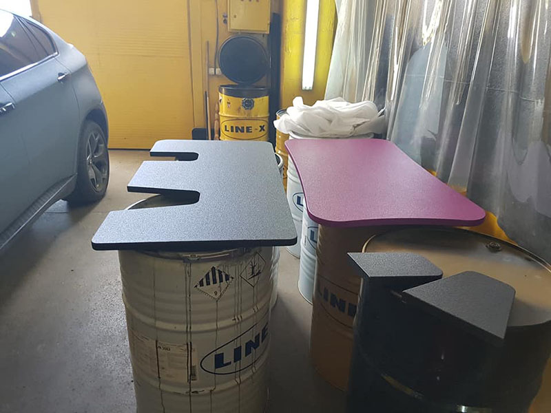 Защита столешниц от царапин полимерным покрытием Line-X