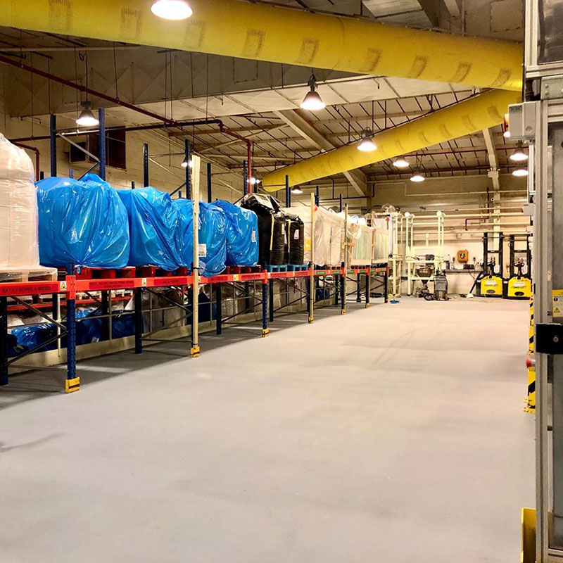 Защита стальных полов пищевой фабрики покрытием Line-X