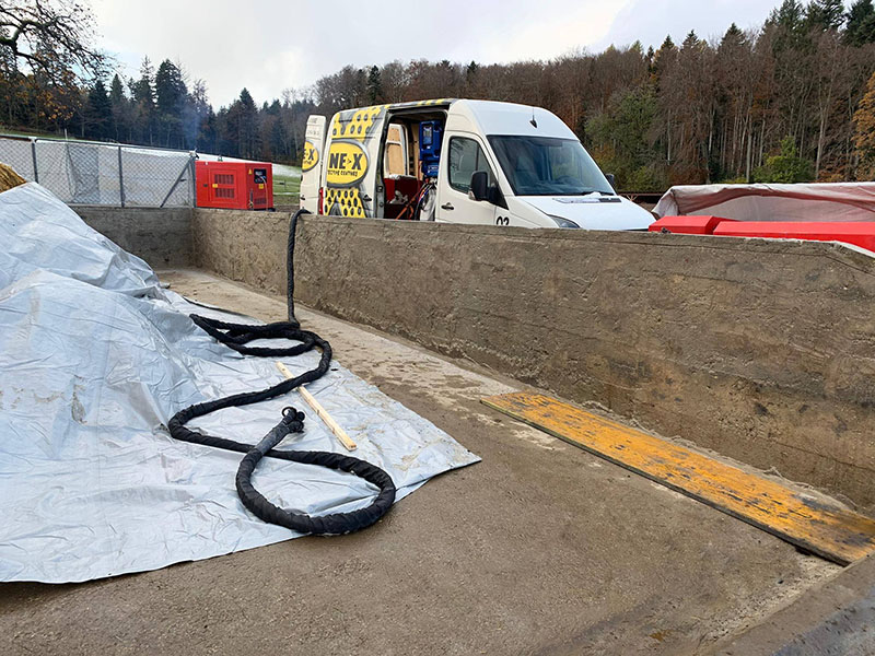 Защита силосной ямы покрытием line-X