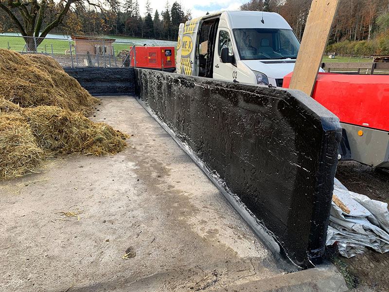 Защита силосной ямы покрытием line-X