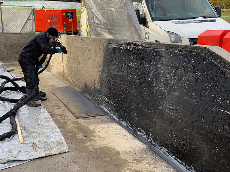 Защита силосной ямы покрытием line-X